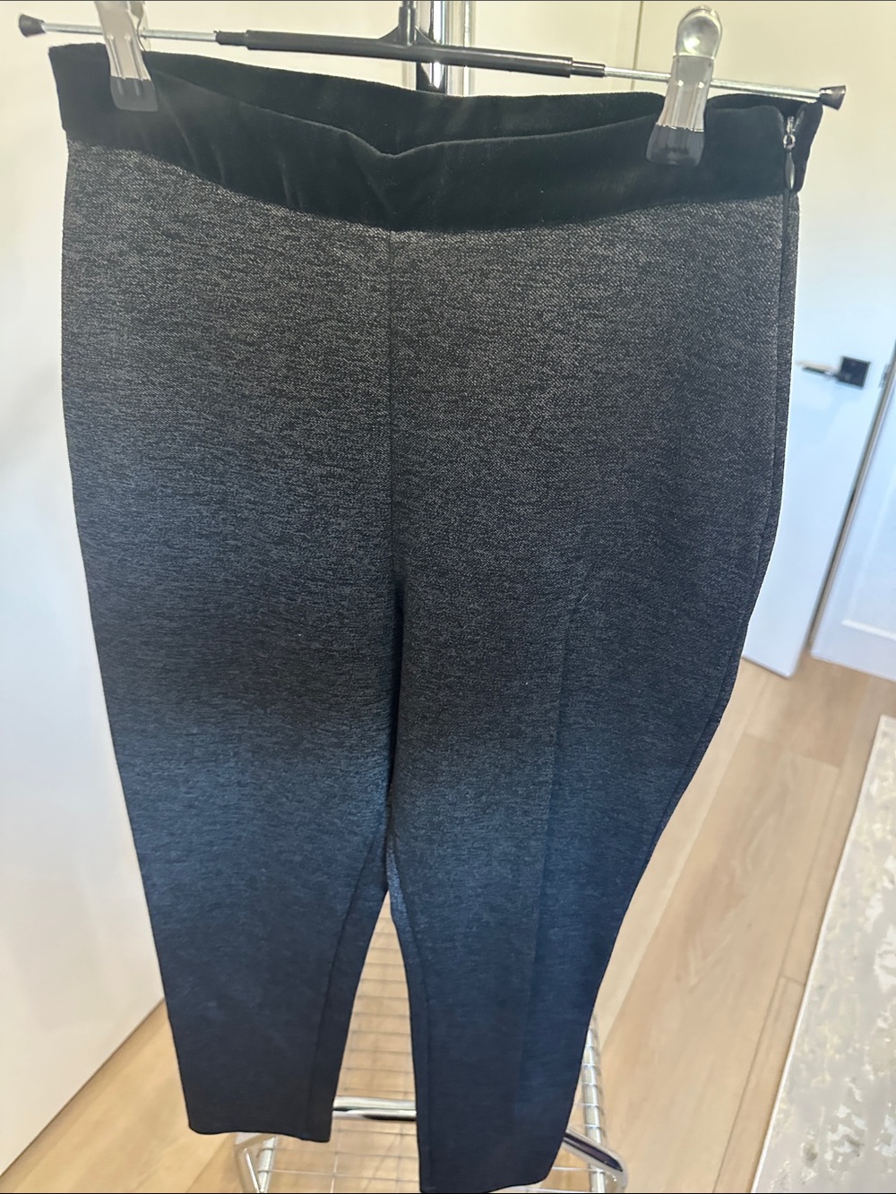 Save The Queen Charcoal Gray Ponte Skinny Ankle Pants